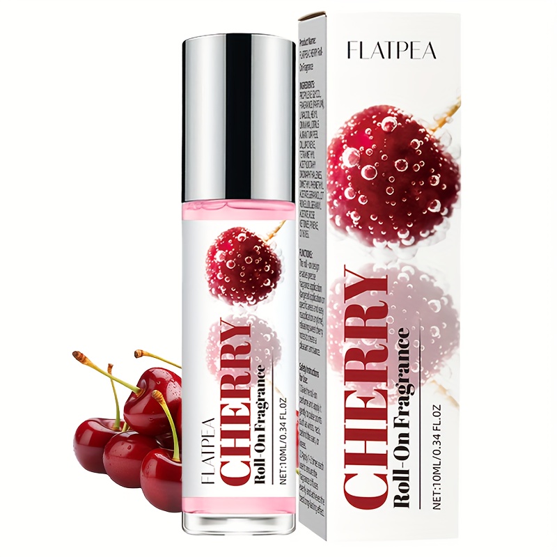 TEMU Ladies' Roller Perfume - Long- Floral-fruity Fragrance, Birthday Anniversary Gift, Portable Red-capped Bottle, Elegant Women's Perfume, Suitable