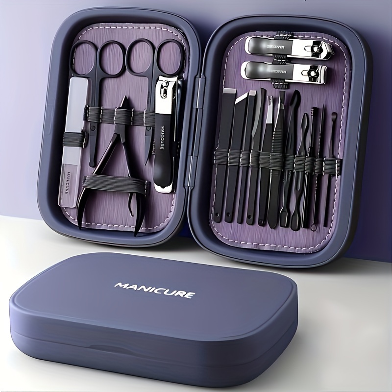 18pcs Nail Clipper Set With Eagle Beak Clipper - Stainless Steel Nail & Foot Care Tools, Professional Manicure & Pedicure Kit ,for Toenail& Foot Clean