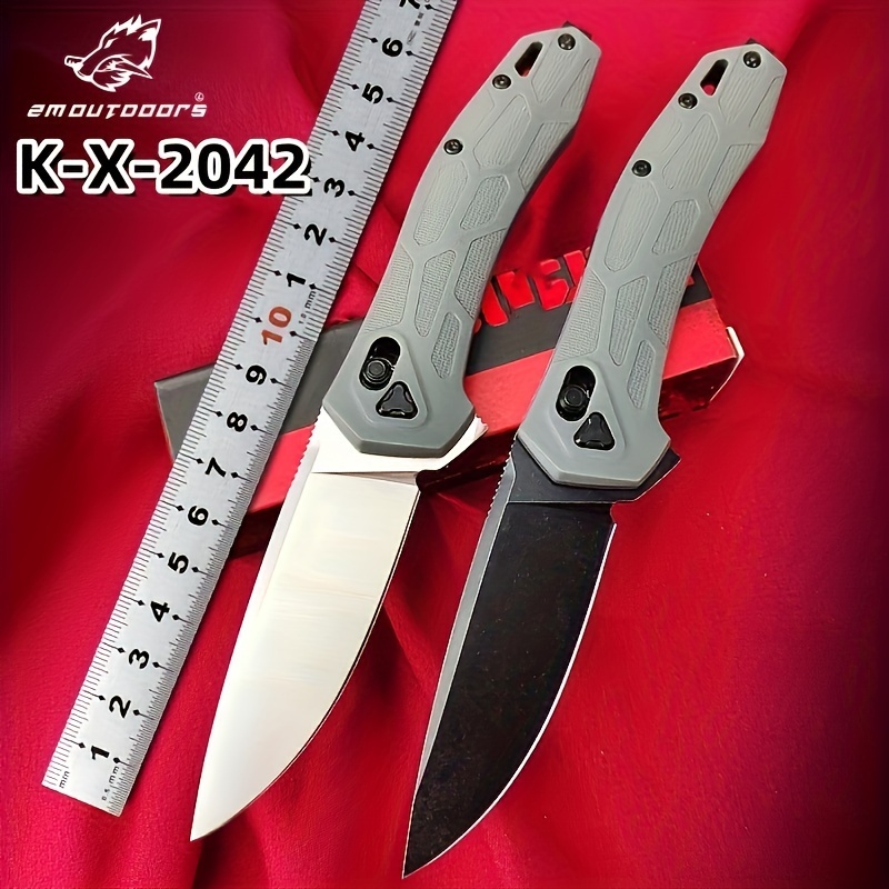

1pcs, 2042 Model Outdoor Folding Knife, 7.67 Inch Folding Knife, Portable Pocket Knife Folding Knife, D2 Cutting Timber G10 Fiberglass Handle