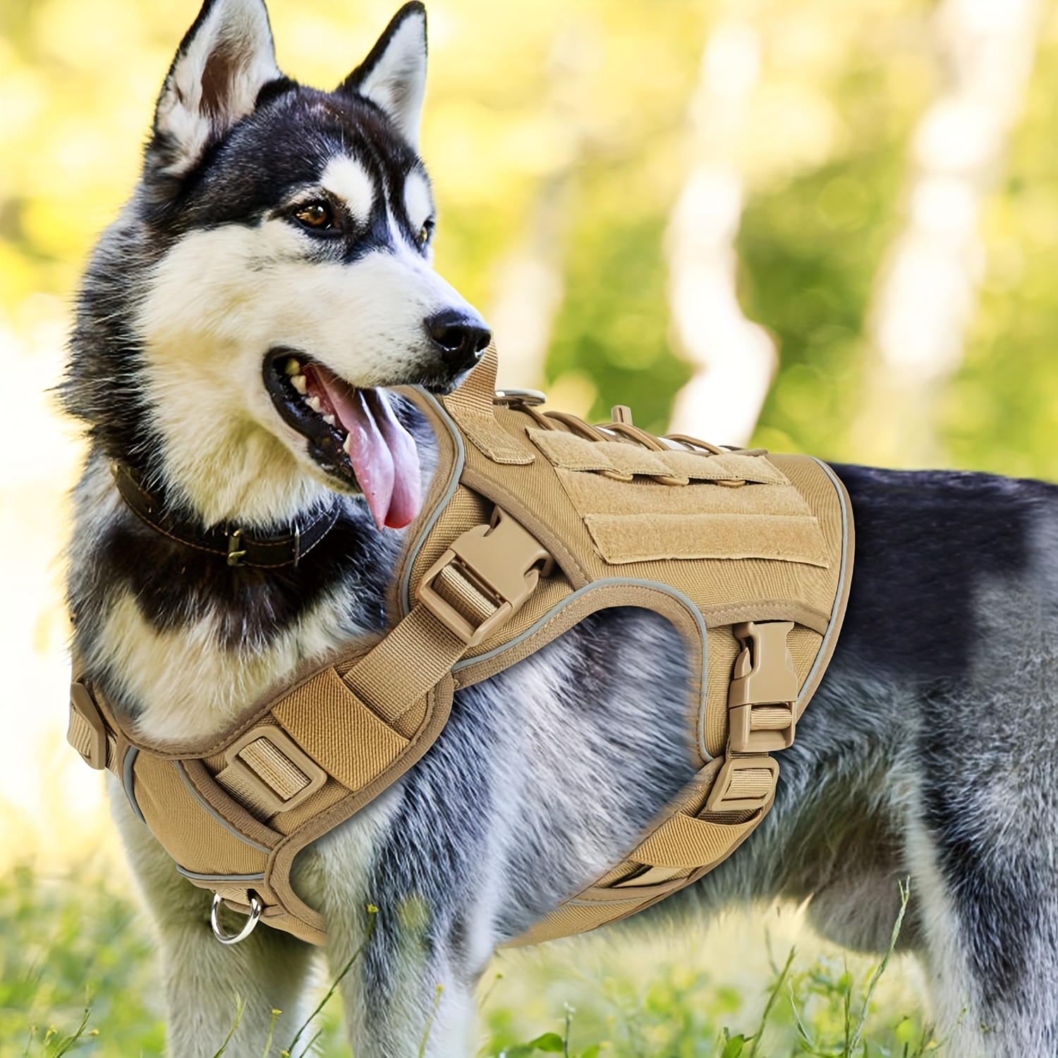 Adjustable Pet Harness Tactical Dog Chest Back Handle Temu