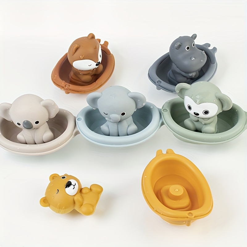 Stackable Bath Boats Toy for Kids & Toddlers Bathtub Water Play