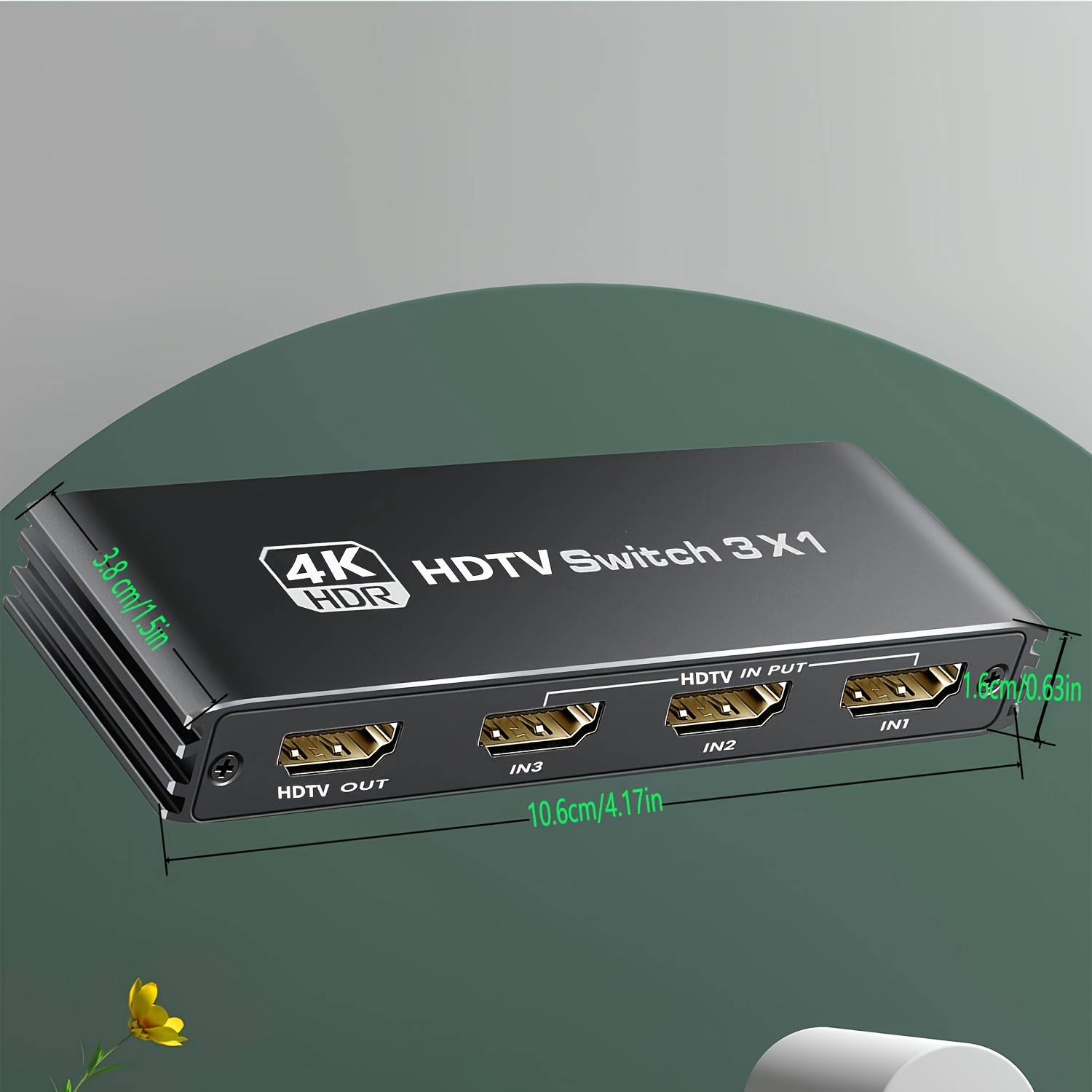 8K * 2.1 Switch With Remote - 3-Port, Auto-Switching Splitter For Ps5/4, *, Pc &amp; * Tv | Supports Vrr, *, Hdr 10, * | Usb Power