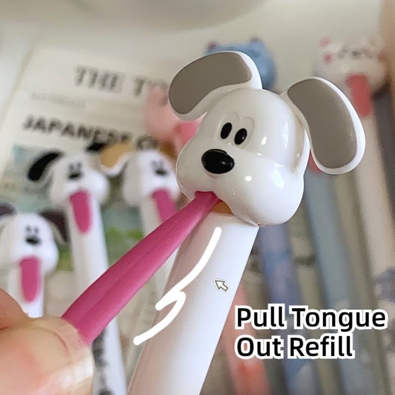 

1 stylo gel créatif chien, de 0,5 mm, encre à séchage , plastique, de de chiot mécanisme de recharge extractible, stylo d'écriture et cadeau , et le , 2 recharges supplémentaires.