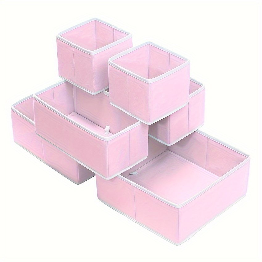 

Small Desktop Storage Box Without Cover, 6-piece Sock Organizer Box, Bedroom Storage Box, Storage Box