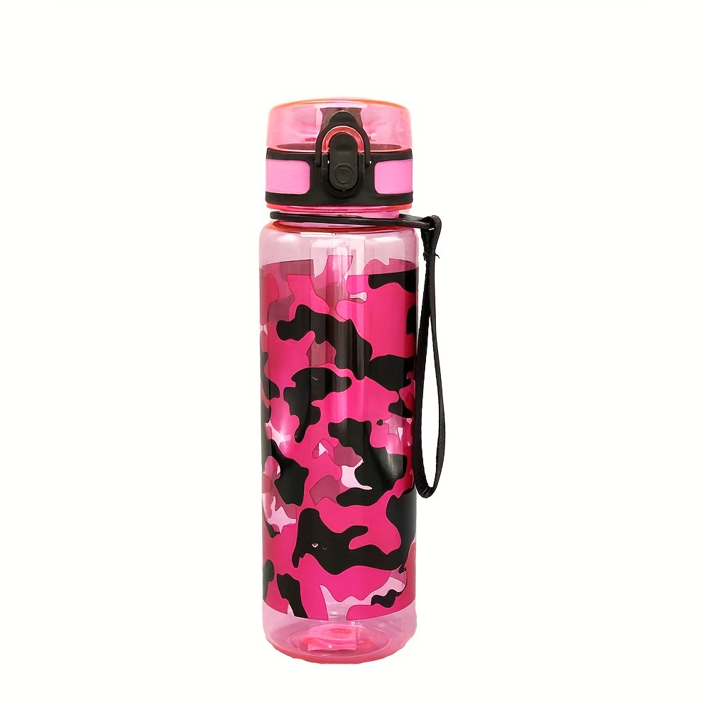 Camouflage Outdoor Sport Bottles, 20oz Bpa-free Plastic Water Bottle, Bottle, Ideal For Home, Office, Camping, Sport, Daily , Gym, Or