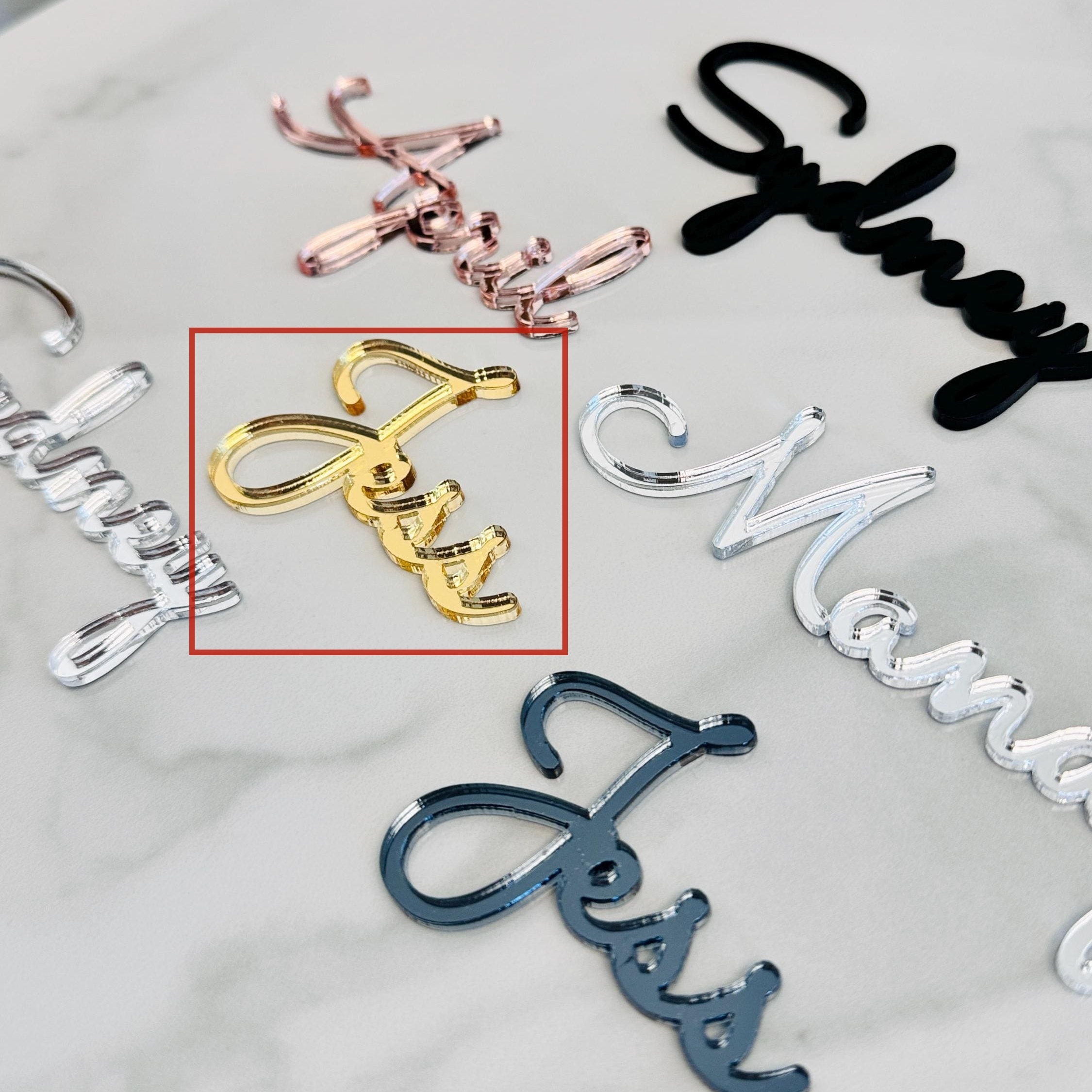 [custom Item] 1pc Custom Acrylic Nameplate Personalized Diy Custom Laser Cut English Letter Nameplate Activity Banquet Table Nameplate Custom Tag Suitable For Party