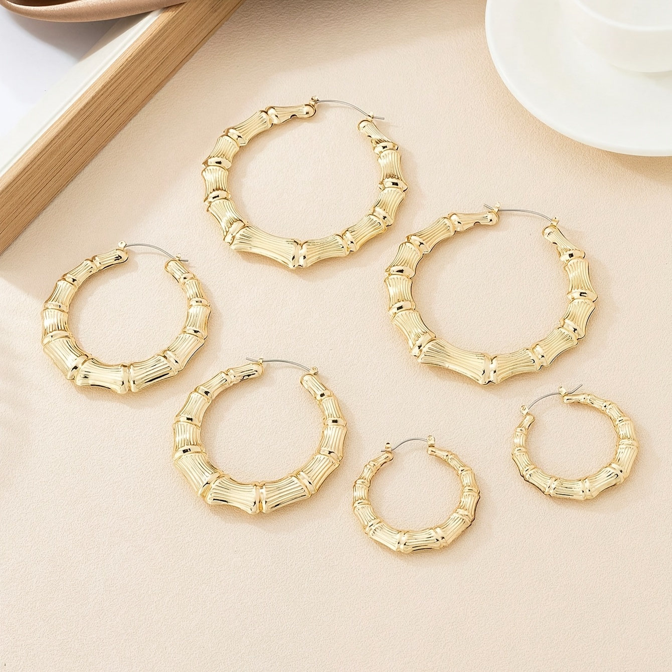 6pcs Bamboo Joint Earring Set for Women