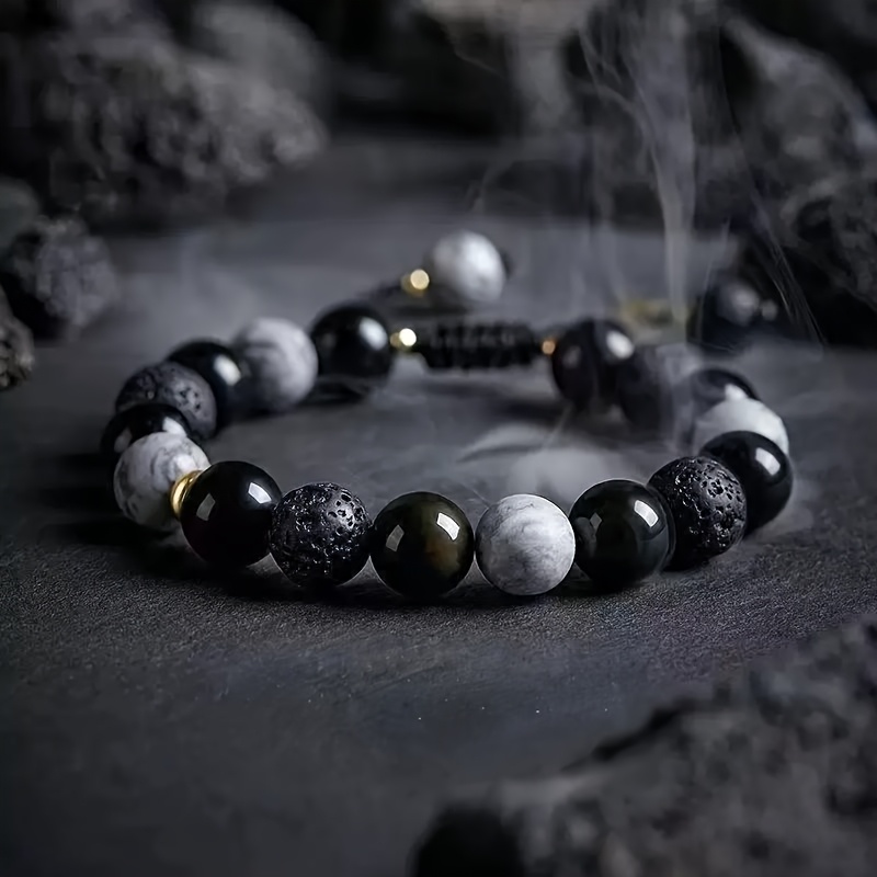 Geometric Beaded Bracelet for Men