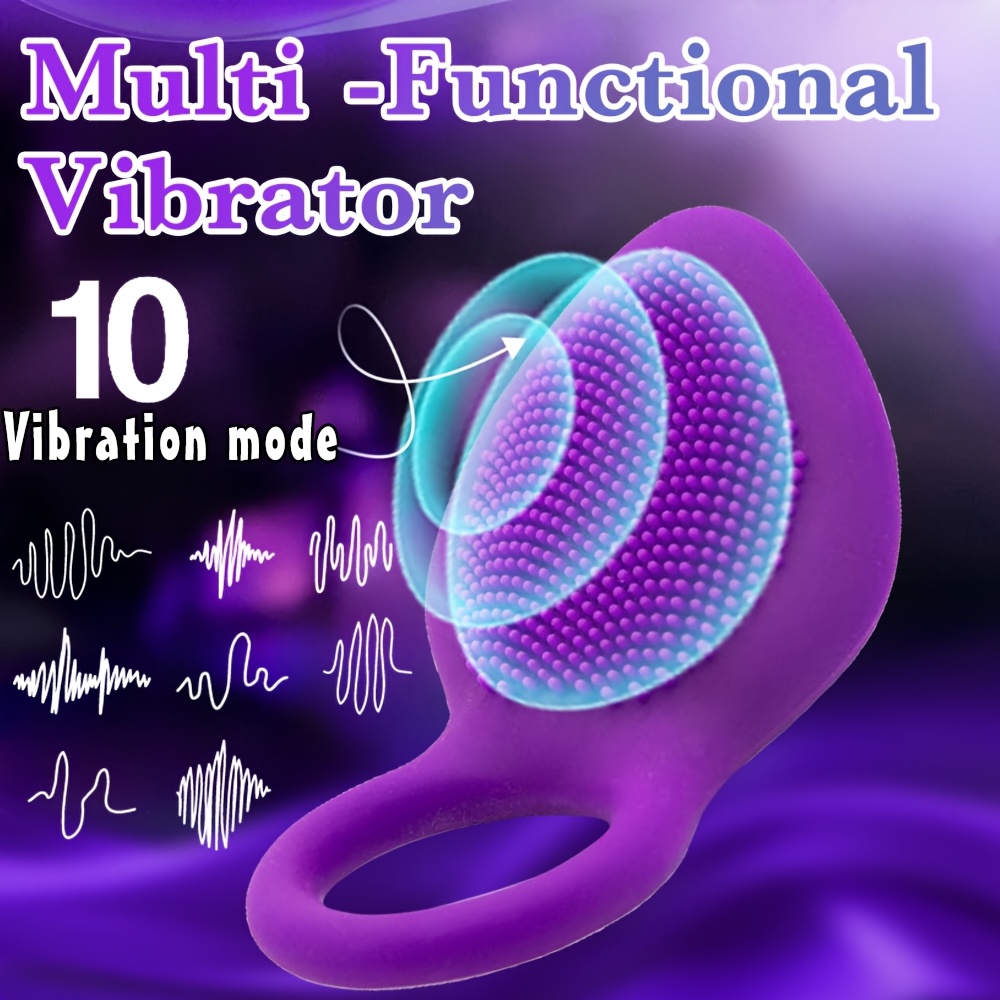 vibrating ring - 3 in 1 silicone, 10 vibration , rechargeable battery,  g-spot and stimulator, silicone couple toy, male and female , - health &  household - Temu