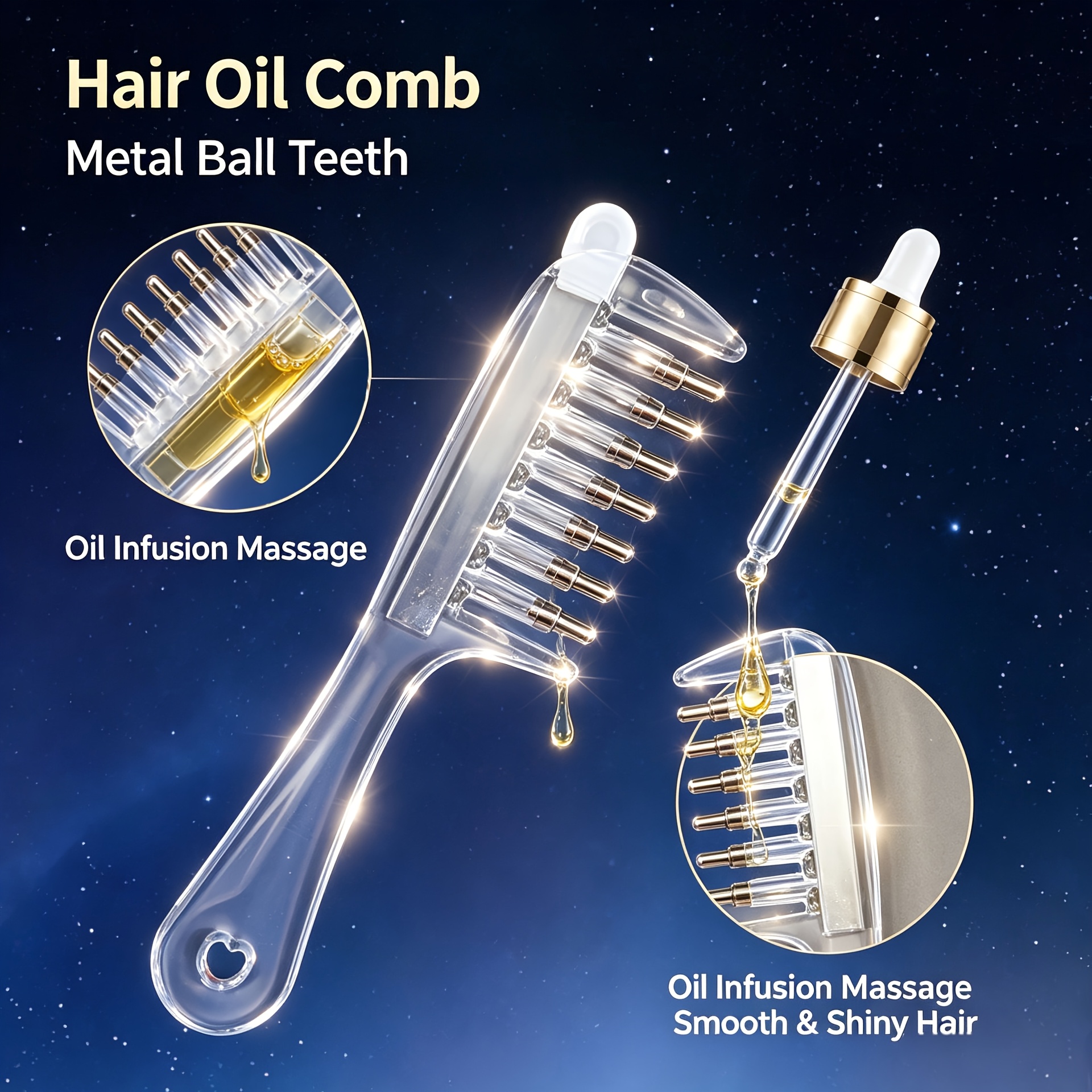 scalp liquid   hair   scalp massage comb essence infusion comb essential oil hair serum applicator roller ball application comb Product details 2