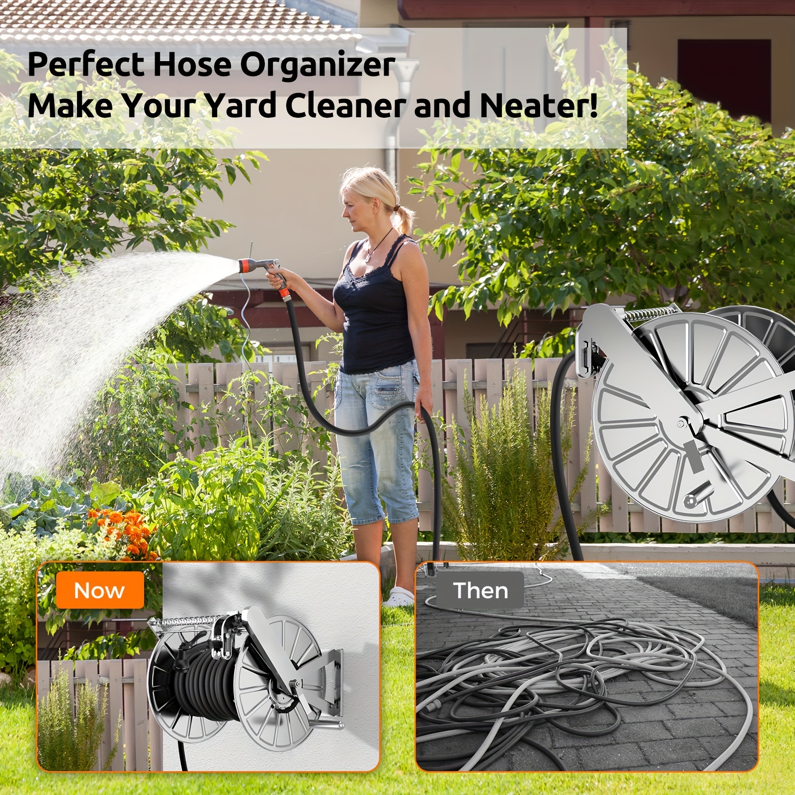 Stainless Steel Garden Hose Reel Leader Hose Heavy - Temu