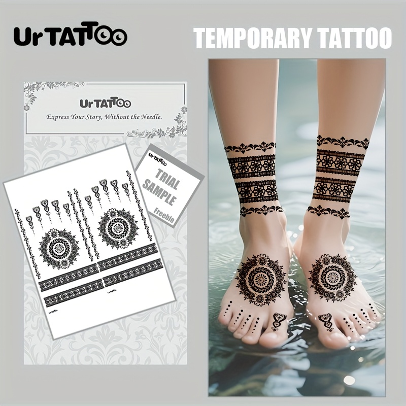Tatouage Temporaire Imperméable Autocollant - Qualité Faux Tatouage, Noir, Pour Homme Et Femme, Neuf