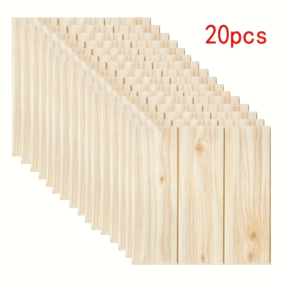 Set Of 20 Self-adhesive Wallpaper Pieces Featuring A Wood Grain Design, Ideal For Decorating Tv Backgrounds And Preventing