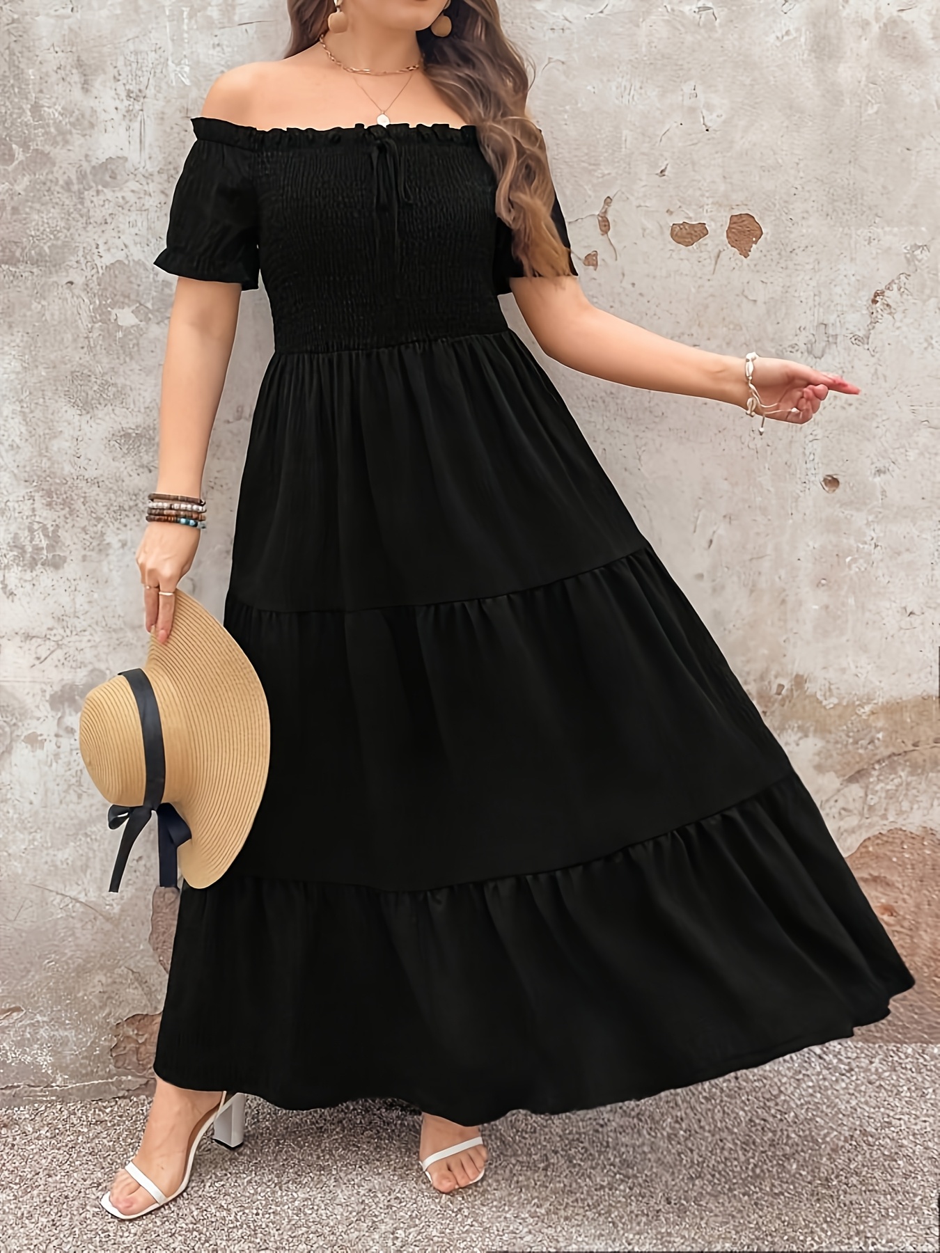 slim fit dress slacks Off-The-Shoulder Column Dress 8 / Pomegranate