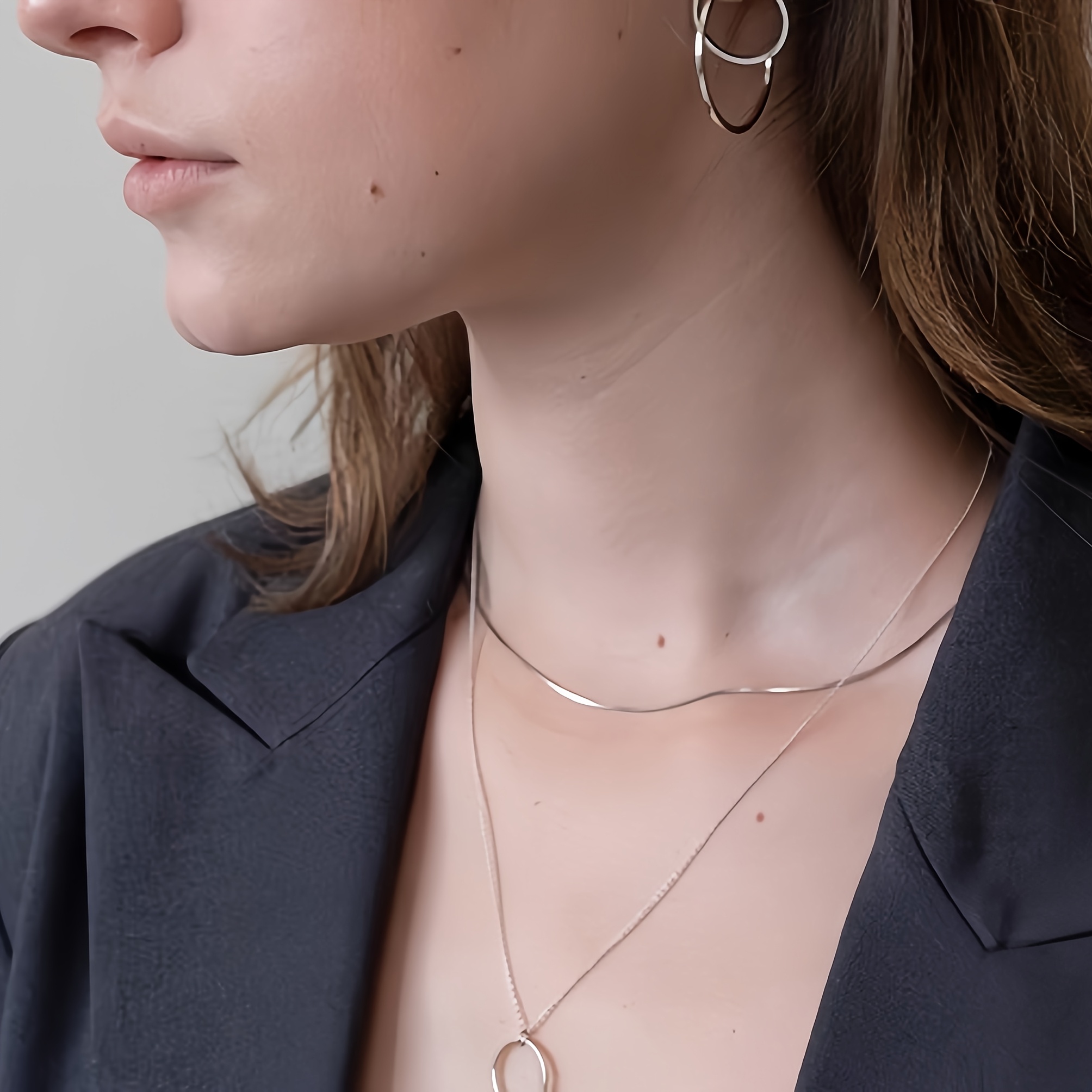 S925 Silver Snake Bone Chain in Golden/Silver, Various Lengths