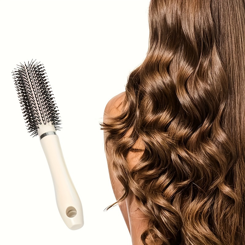 

1pc Roller Comb Round Hair Curling Brush Matte Anti-static Hair Styling Comb For Drying And Blowing Hair