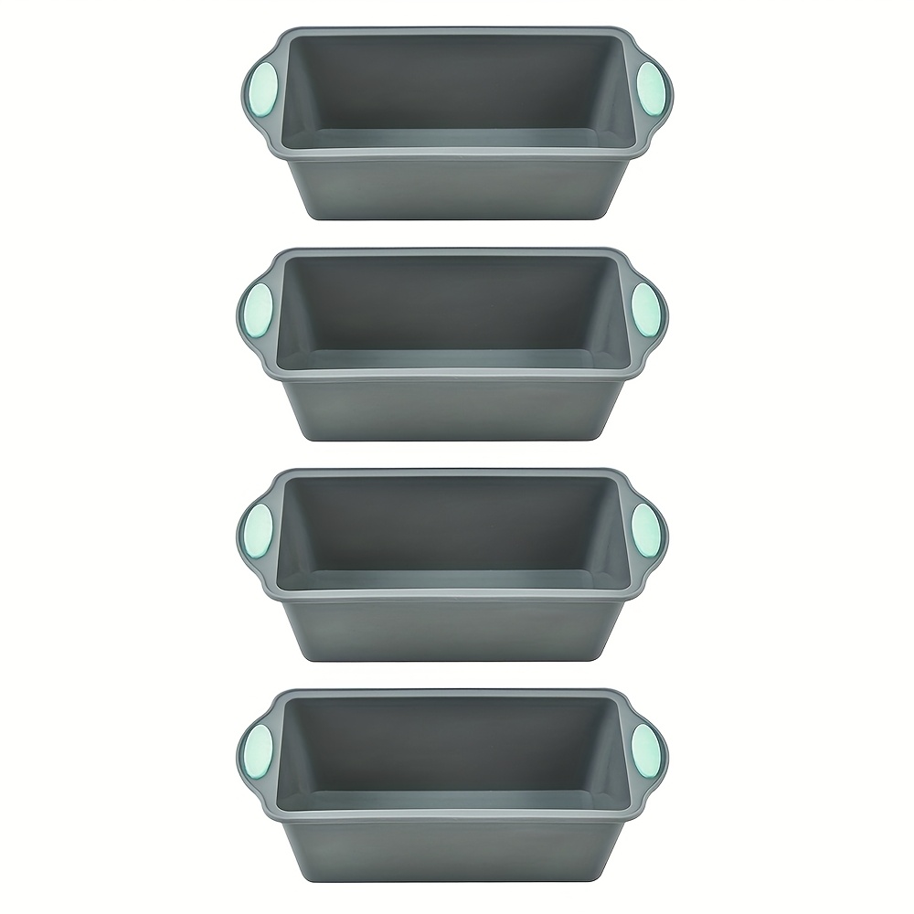 2pcs/4pcs Silicone Loaf Pan Set, 7.7 Inch - Rectangle Cake Mold For Baking, Toast & Brownies | Flexible Durable