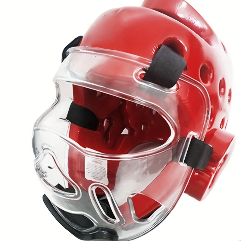 

Premium Adult Training Face Mask - , Detachable Pvc For & Comfort - Ideal For Taekwondo & Boxing