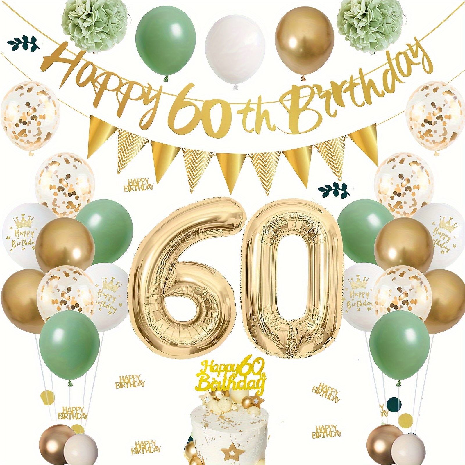 decorazione 60° compleanno donna Temu Italy