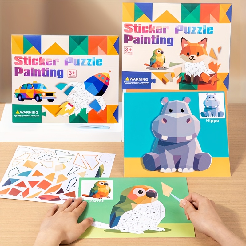 Sticker Puzzles 3D Numerati – Libro Adesivi Per Bambini, Didattico E Creativo, Per Scuola, Viaggio E Casa, Kit Con Numeri Per Arte DIY
