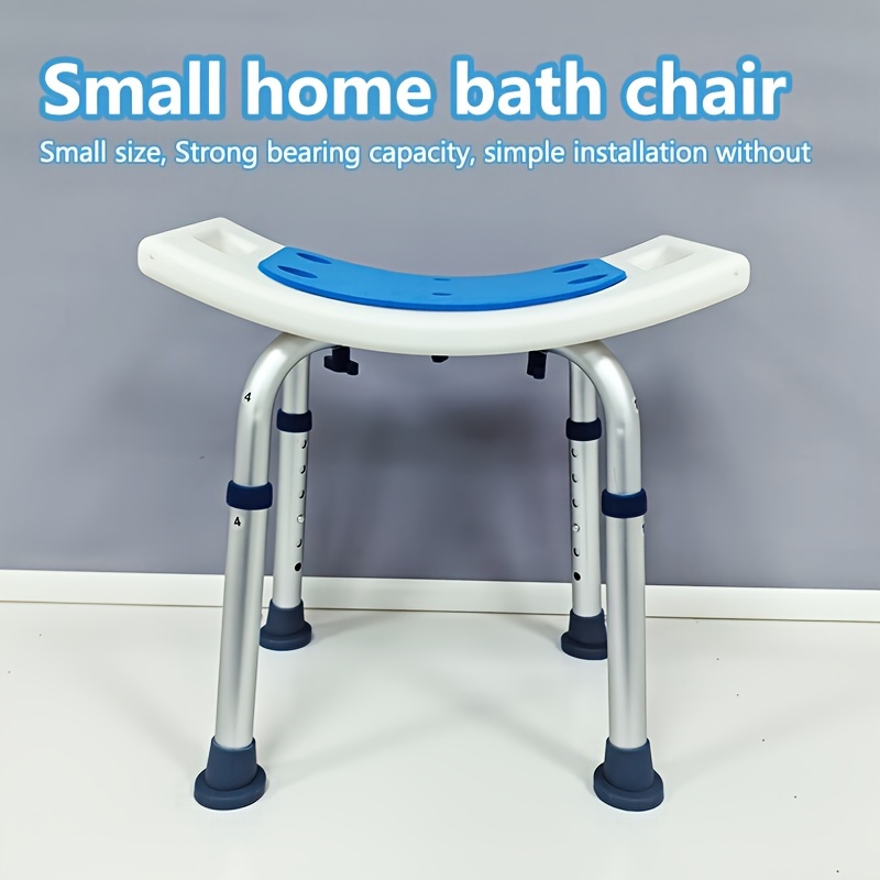 

1pc Small Household Bath Chair, Non-slip Bath Chair, Shower Chair For The Elderly And Pregnant Women, 6- Adjustment, Put Bathtub Bath Stool Chair.