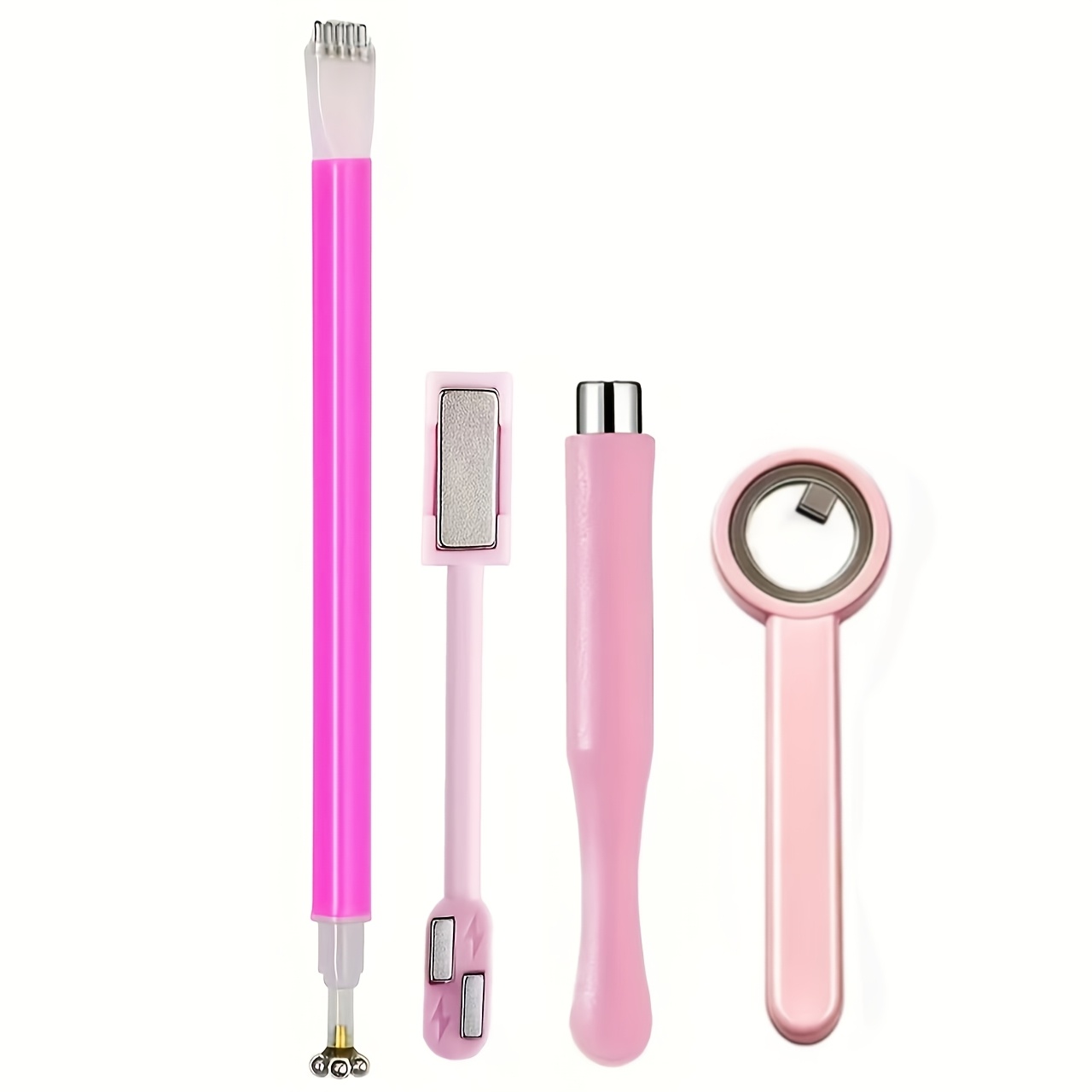 TEMU 4pcs Multi- Cat Eye Nail Art Kit, Double-head And Single-, Portable Nail Tools, For Different Cat-eye Nail Effects, , Nail Design Additions
