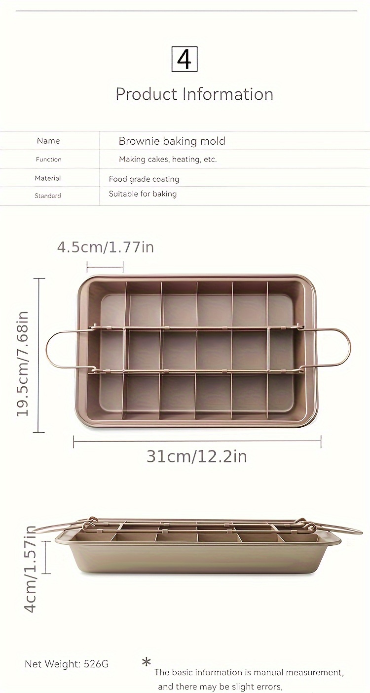 1pc cake pan with dividers 12 2x7 68 mini loaf pan non stick square muffin pan bakeware baking tools for oven kitchen accessories details 6