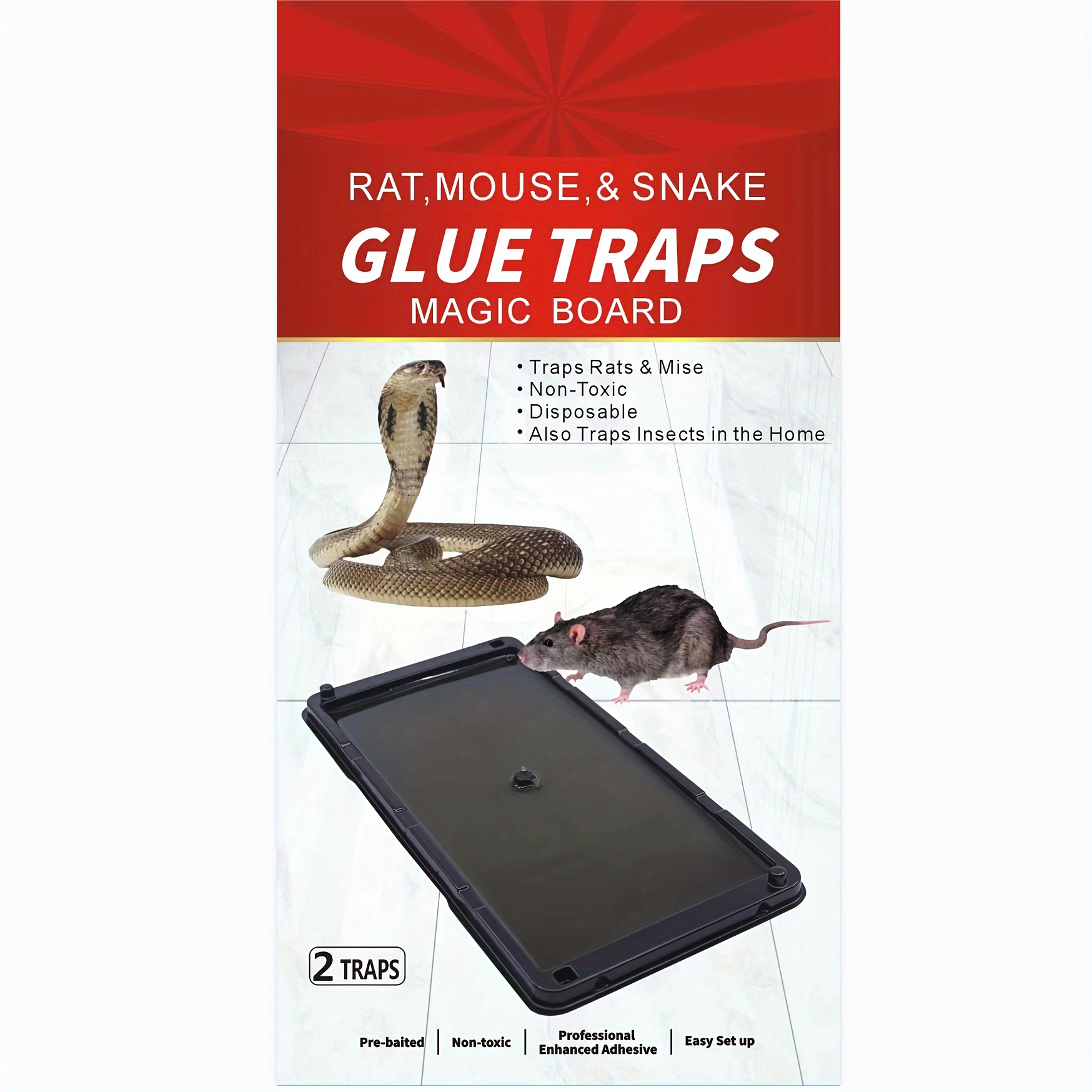 Rat Snake Glue Traps Safe Non toxic Bait Sticky Traps - Temu Canada