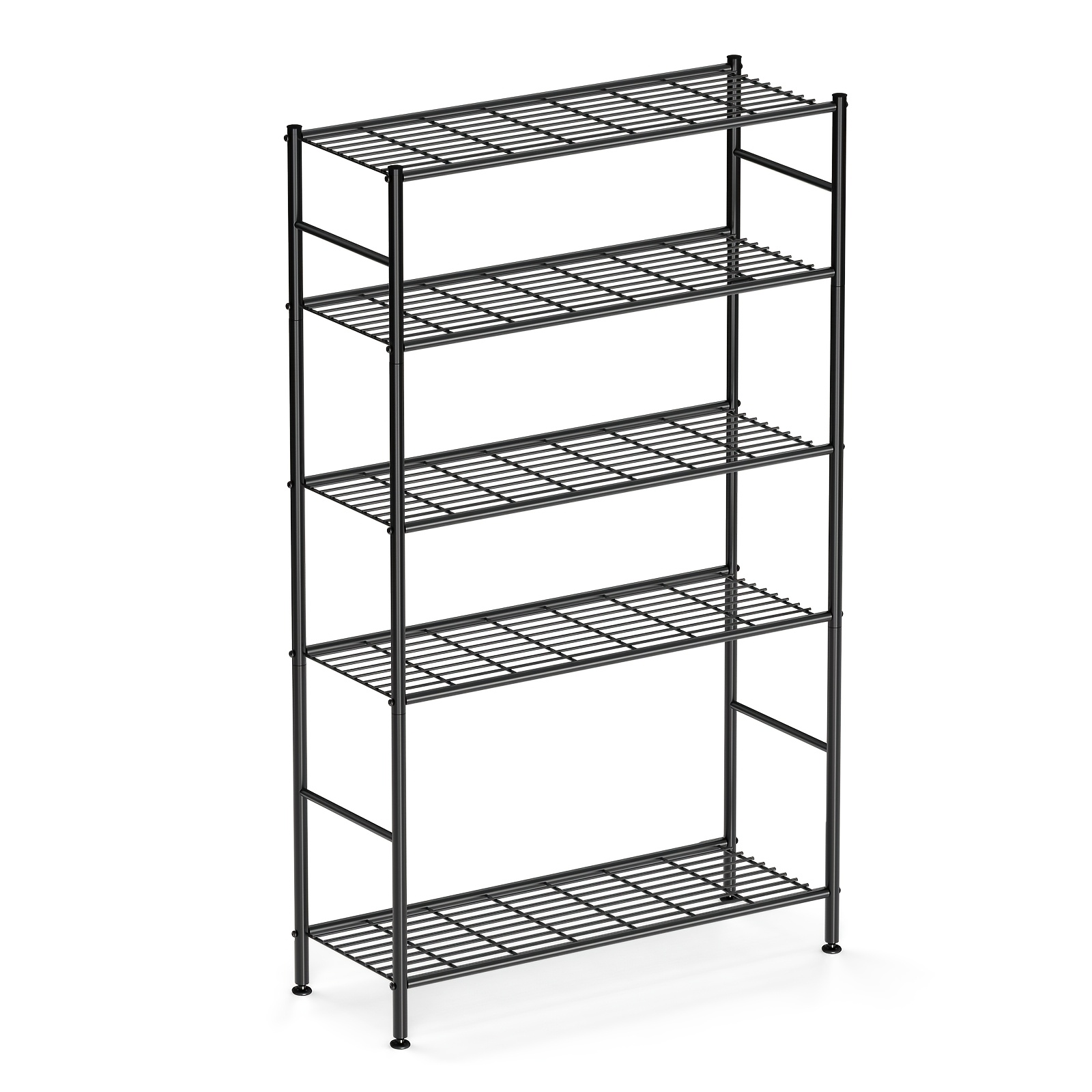 TEMU Leveleve 4/5-tier Round Tube Metal Wire Storage Shelving Unit, 1000-1250 Lbs Load Capacity, Thickened Heavy-duty Rack, Closet Cabinet Shelf,