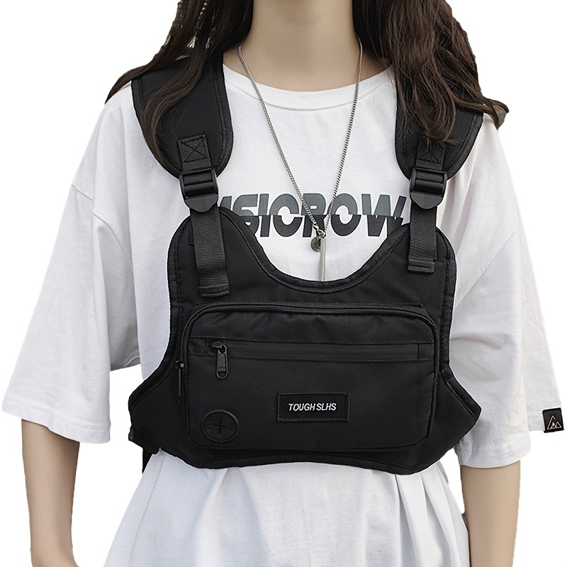 Waterproof Outdoor Functional Vest Fashion   Tooling Chest Bag Hip Hop Handsome Waistcoat Outerwear Portable Chest Bag Shop On Temu And start Saving Temu details 4