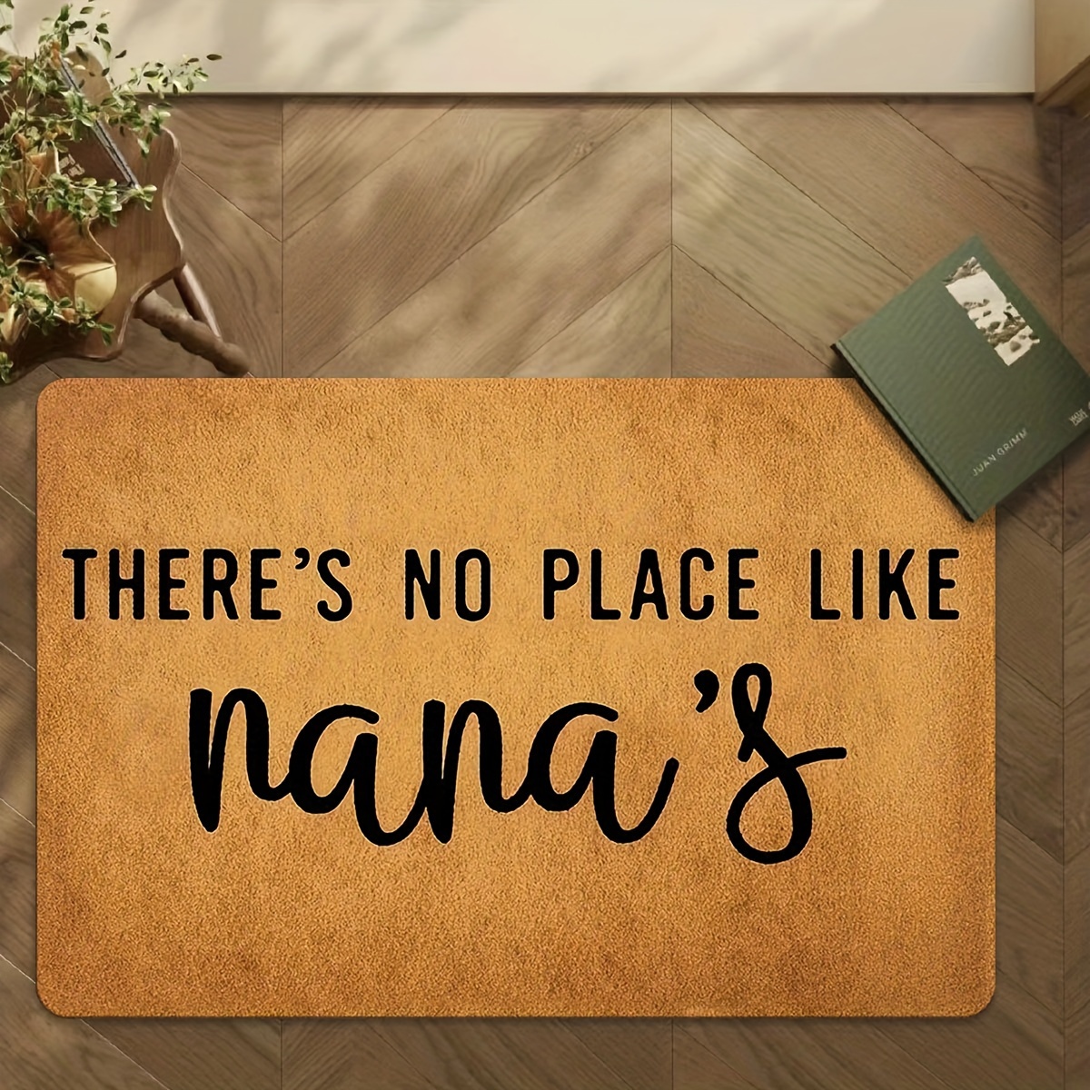 

1pc, 's No Place Like Nana's Entrance Non-slip Outdoor Indoor Rubber Door Mats For Front Door Garden Kitchen Bedroom