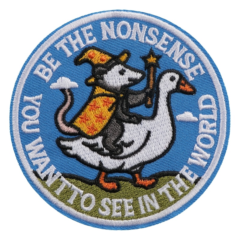 Image of 1pc Embroidery Patch Fantasy Animal Iron On Sew On Fabric Badge Applique Embroidered Magic Character Mouse Design For Jacket Backpack Hat Clothing Diy Decoration Gift Accessory