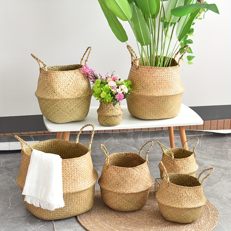 

Portable Woven Flower Pots, Lightweight Flower Potted Baskets, Perfect Plant Storage Basket