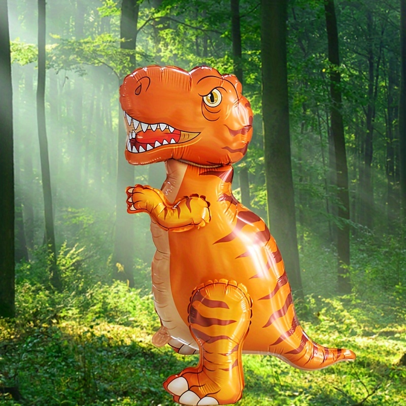 

1pc, Gigantic 3d Walking Dinosaur Balloon, An Orange Tyrannosaurus Rex Balloon For A -themed Birthday Party With Woodland Animal Theme Balloons