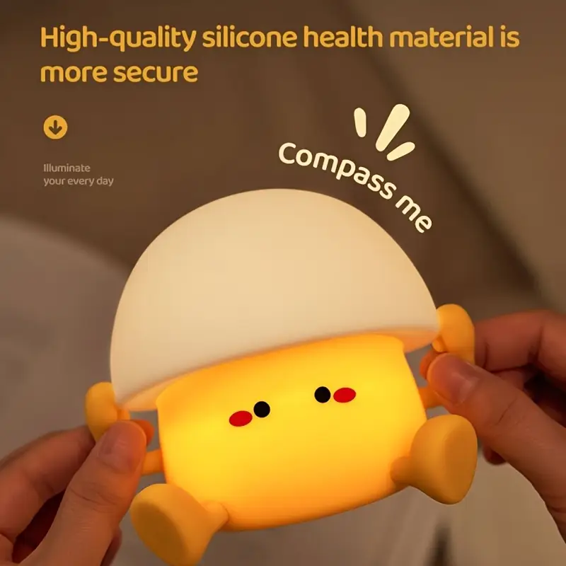 adorable egg yolk night light with 3 brightness levels usb rechargeable for bedroom living room or study perfect gift for birthdays christmas best for christmas Product details 2