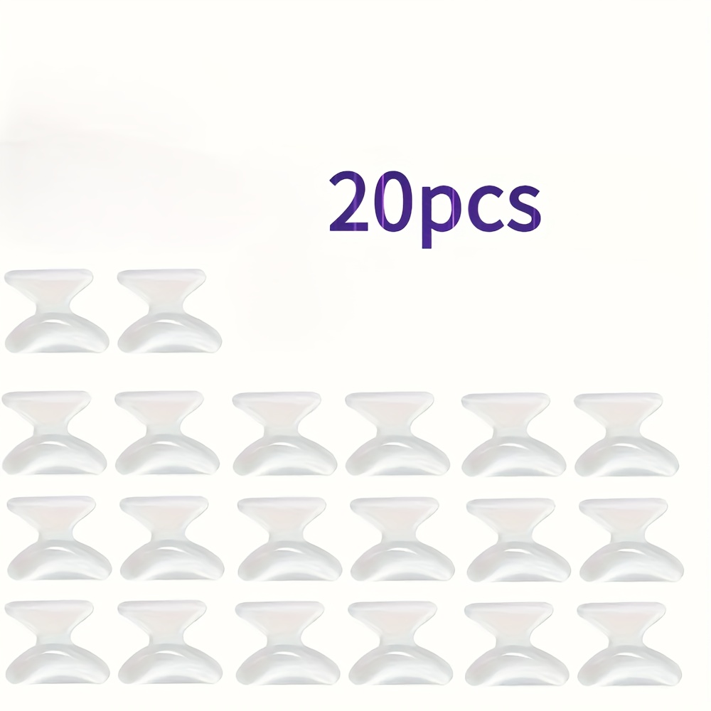 TEMU 20 piezas de almohadillas nasales de antideslizantes - Empuñaduras de goma para gafas, reverso con adhesivo ultrarresistente, kit de reparación