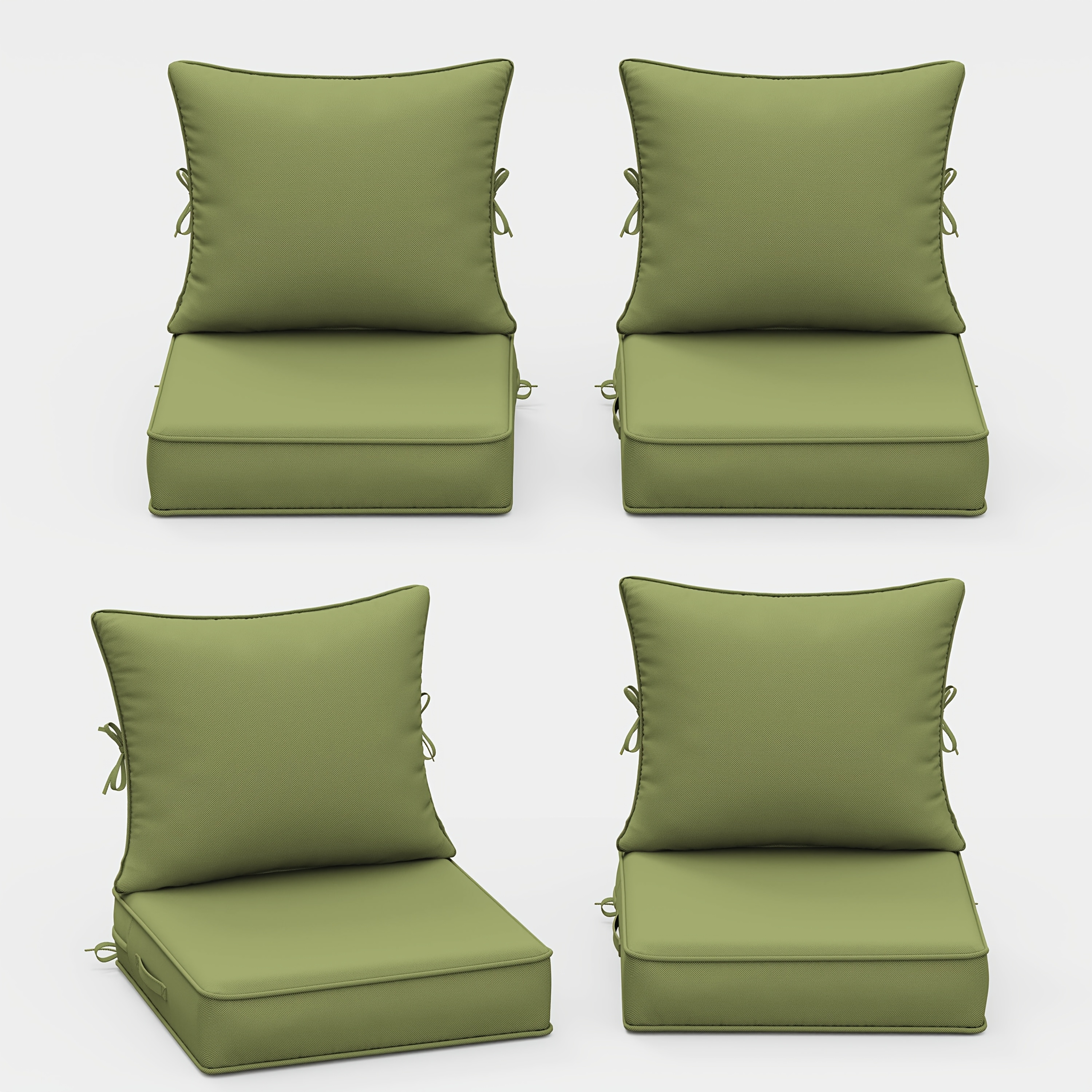 22x22x4 Inch 1pc/2pcs/4pcs/6pcs Outdoor Patio Furniture Cushion Set – High-quality, Thick, Waterproof, and UV-resistant Seat and Back Cushions with Removable, Machine-washable Covers, Suitable for Lounge Chairs and Outdoor Sofas