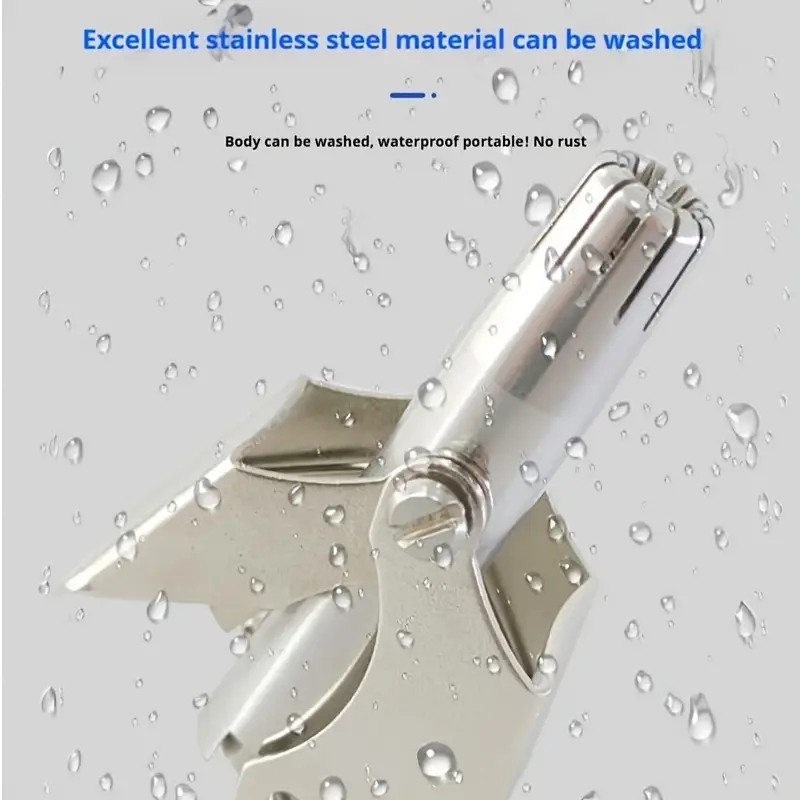 manual nose hair trimmer set for men and women stainless steel 12 teeth   nasal hair clippers waterproof   battery free with clean brush travel organizer Product details 5