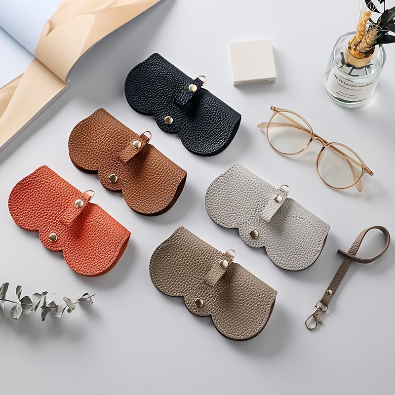 

1pc Étui à lunettes portable en artificiel , étui à lunettes détachable, cadeau