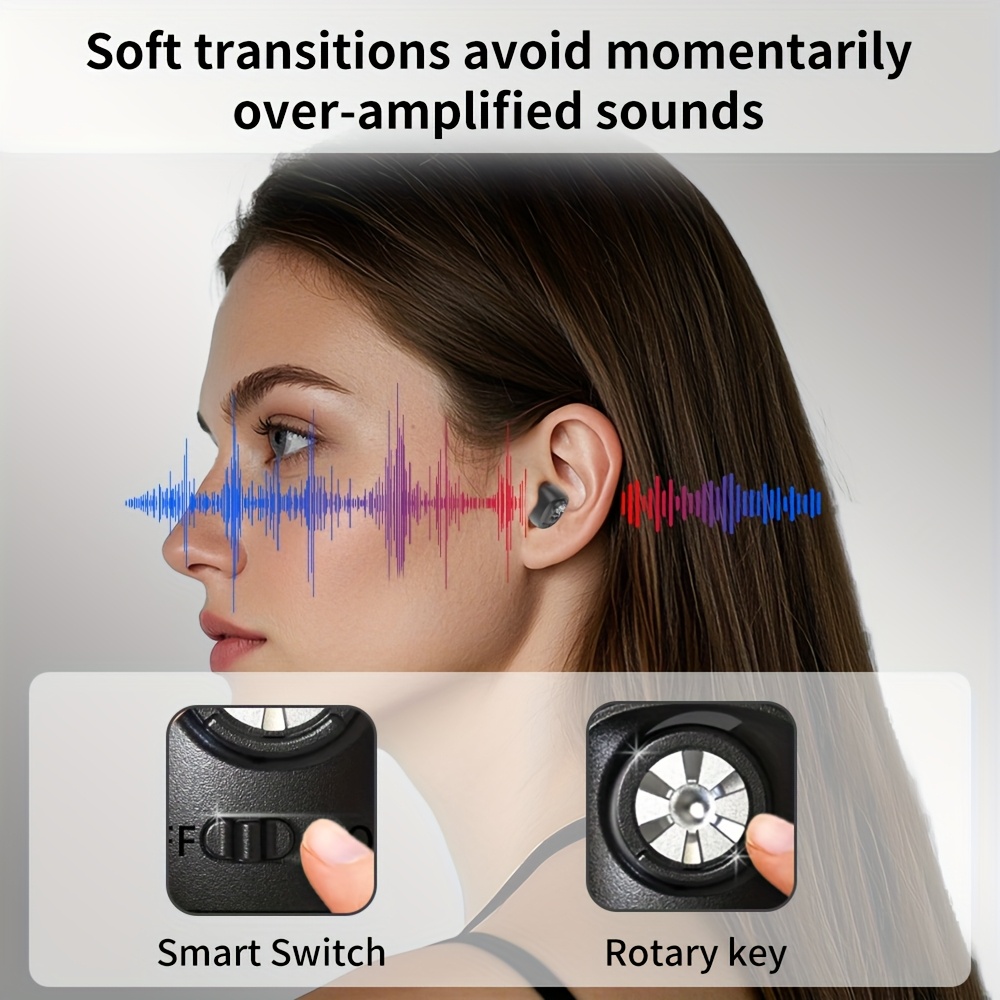 WEIYII Sound Amplifier Earphone Charging Box And High-performance Chip Hearing Amplifiers, USB Interface For Convenient Charging, Long Battery Life Lightweight And Comfortable Suitable For Meetings, Social Occasions, Daily Life