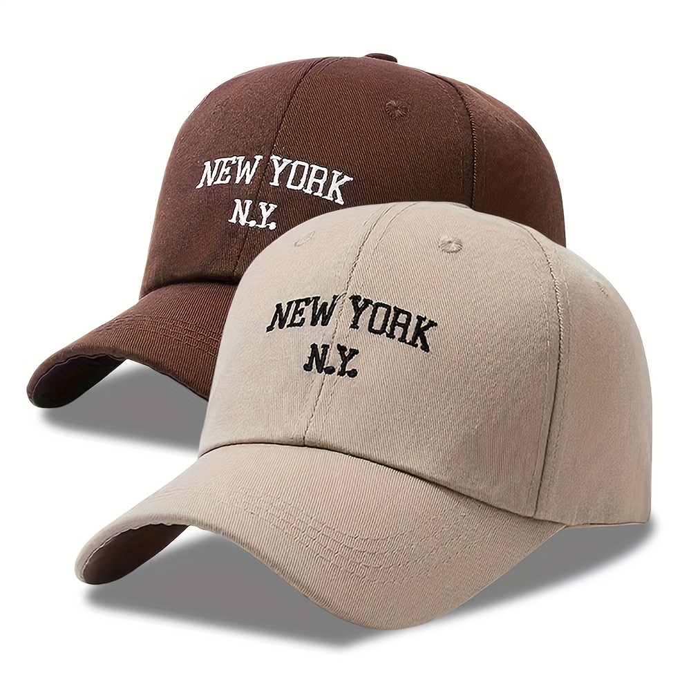 E-shop 2 Stück Modische Baseballkappen mit Buchstabenaufnäher für Herren und Damen, Outdoor-Sport im Frühling und Sommer