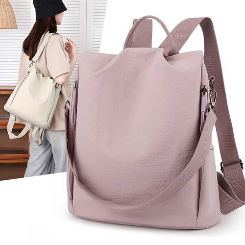 item picture anti theft backpack women 2025 book bag all match travel multi use backpack solid color womens bag premium fashion lightweight bag trendy new all match lightweight niche womens bag