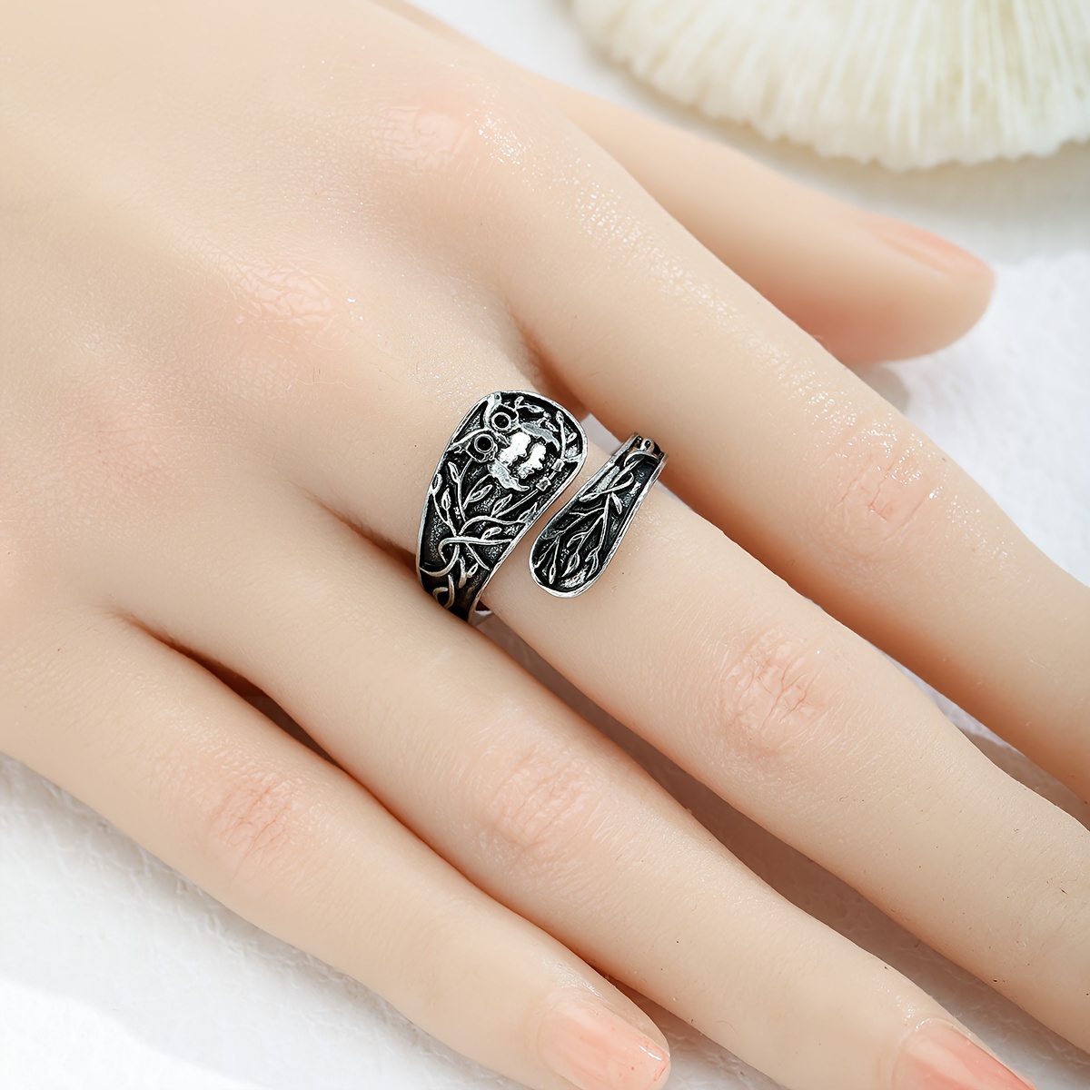 Creative Golden Owl-Shaped Open Ring