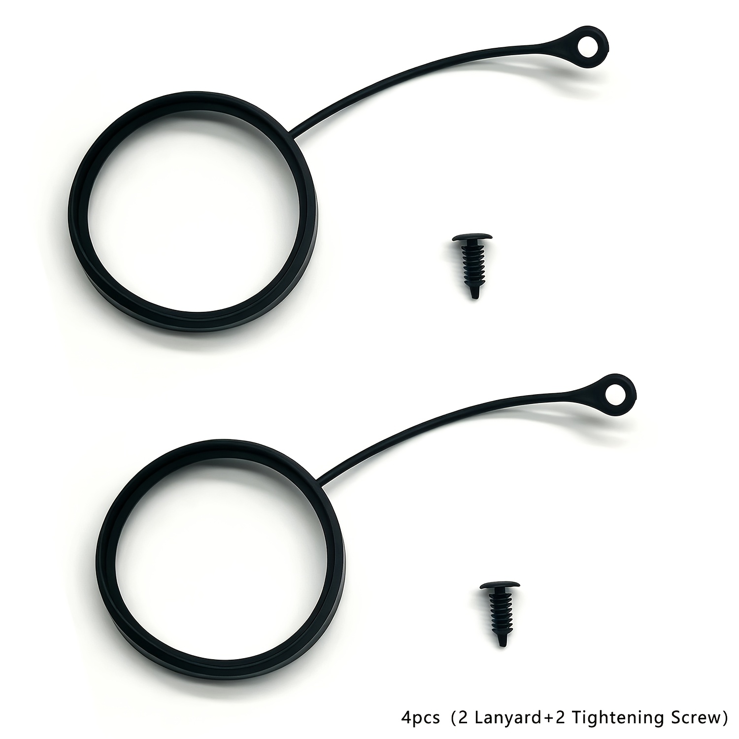 TEMU 4pcs/2 Sets Fuel Tank Cap Anti-loss Lanyard, Compatible With , Gasoline Tank Cap Fixed Pull Wire Rope, Durable Anti-drop Replacement Lanyard,