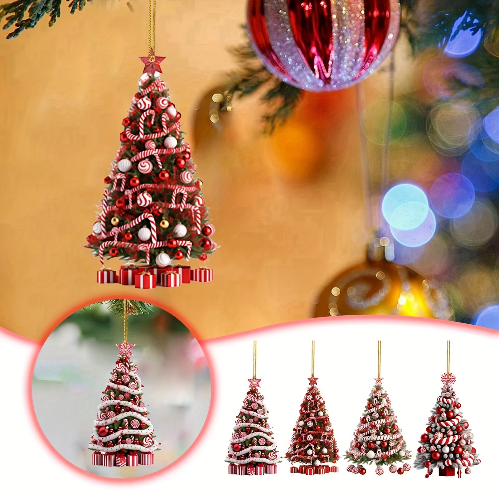 

1pc Christmas Tree Hanging Decoration - & Presents For Seasonal Decor, Non-electric, For /