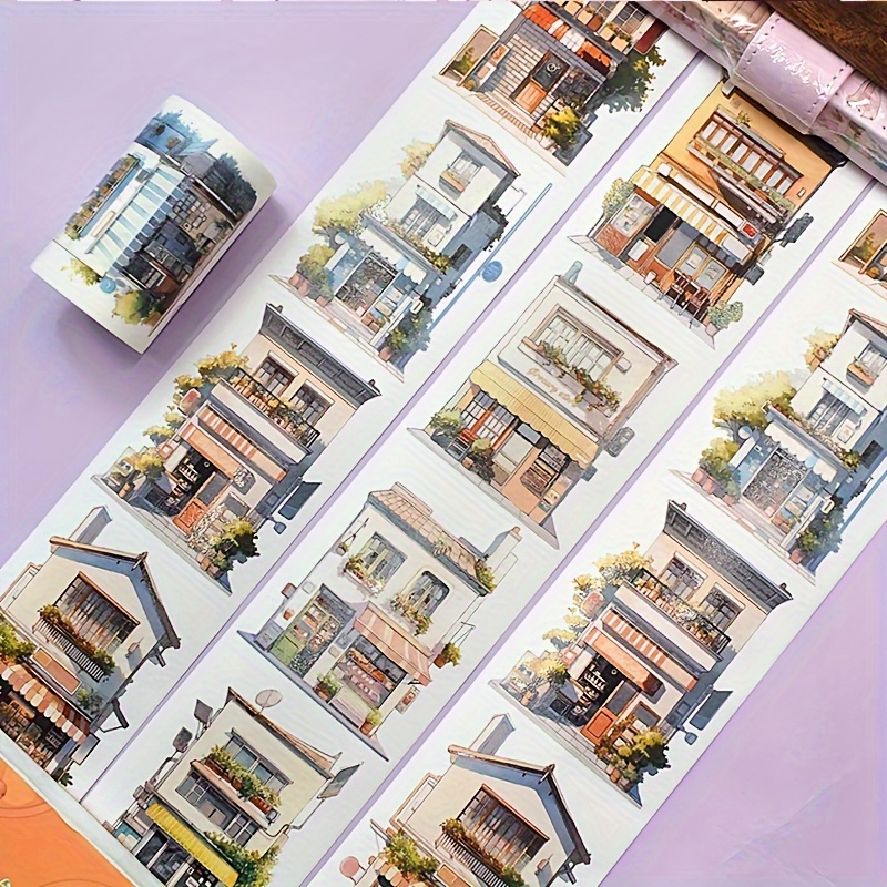 Image of 2m Roll Of Garden Building Rattan Washi Tape - Decorative Pet Material, 6cm Wide - Scrapbooking, Journaling & Card Making, Scrapbooking Supplies