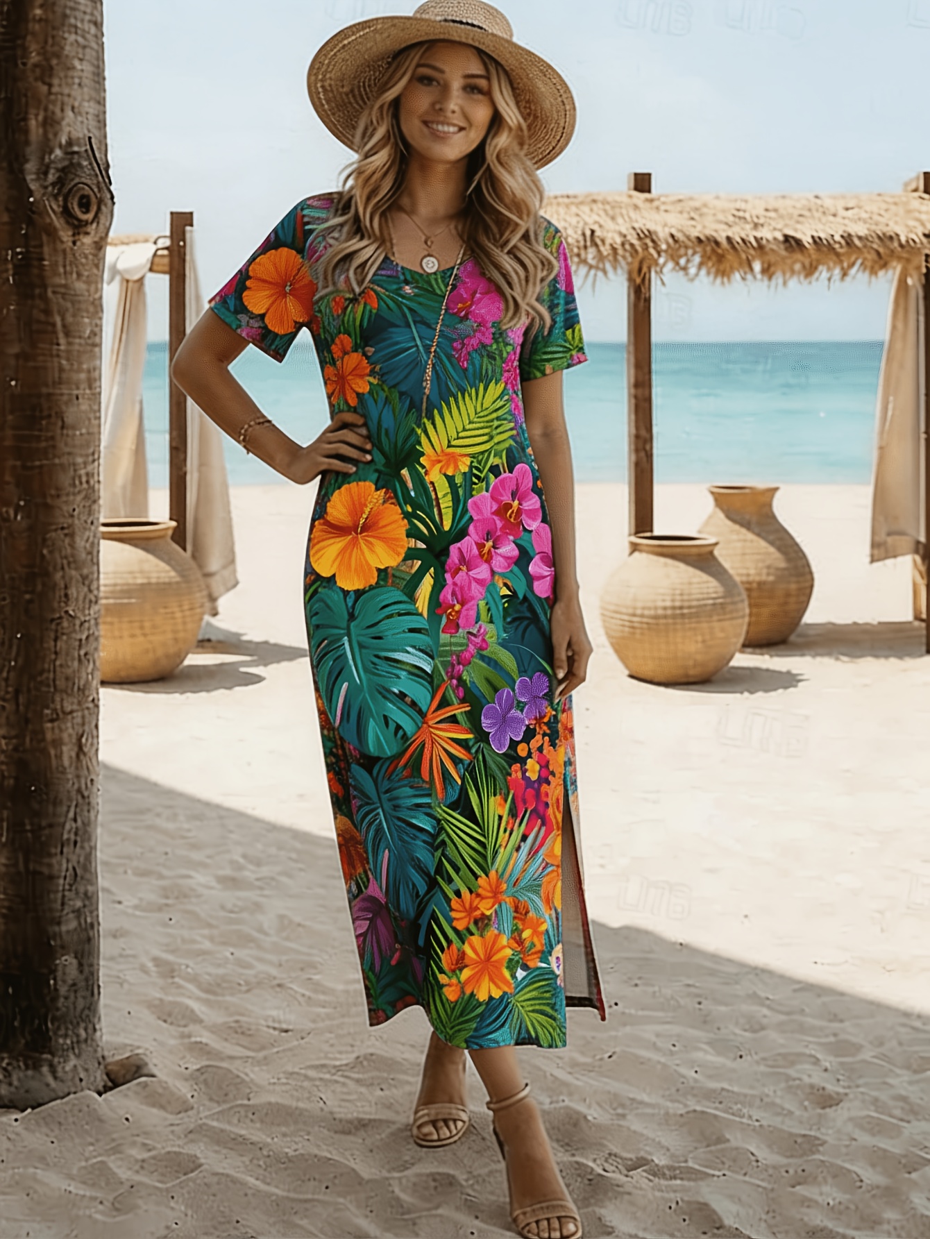 hawaiian dresses sold on Temu United States