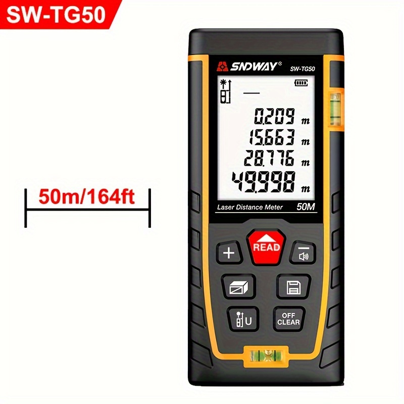 Image of Sndway Laser Distance Meter Professional Digital Laser Tape Range Finder Build Measure Device Elecctronic Ruler Laser Tape Measure Without 1.5v Aaa Battery