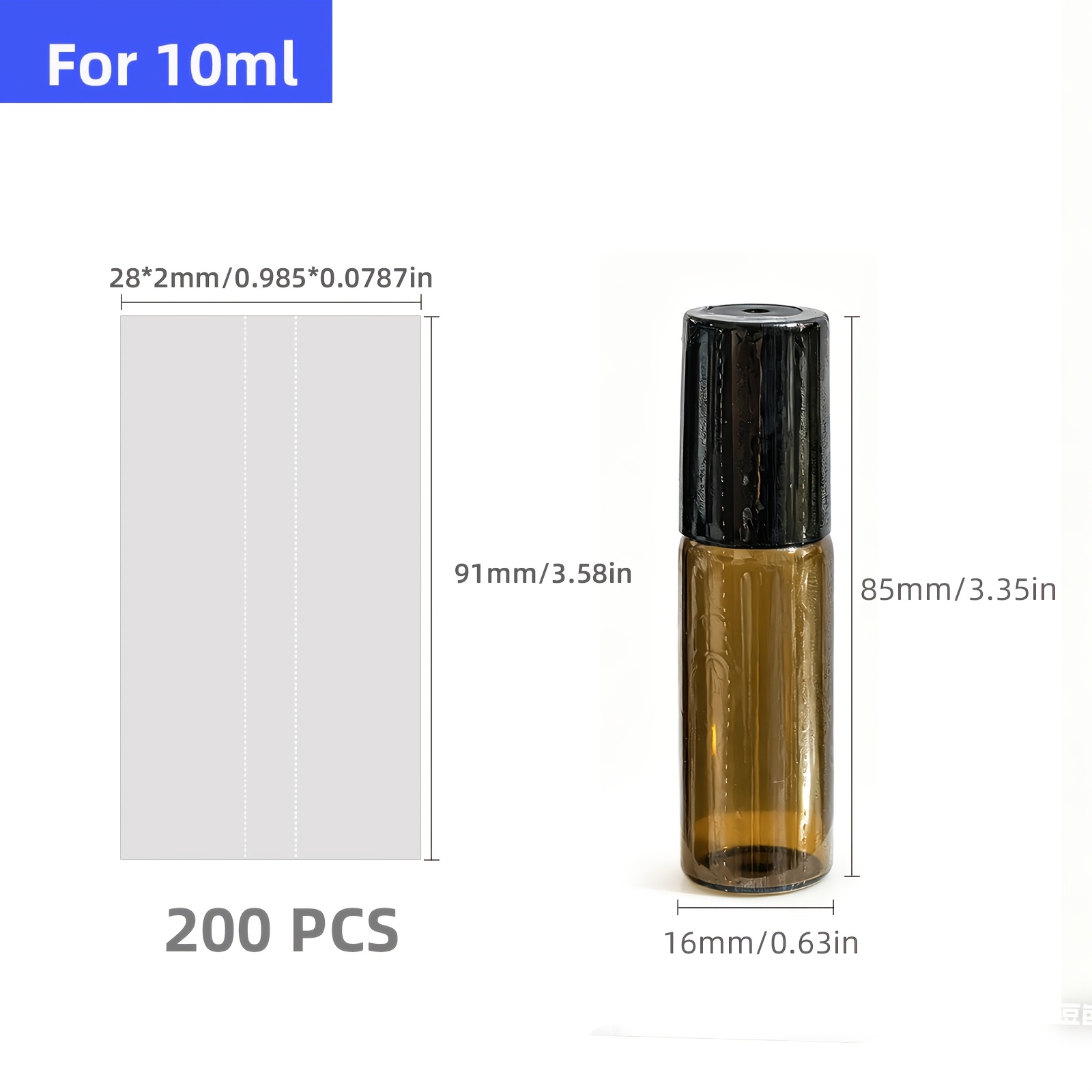 TEMU 200pcs de Film Thermorétractable, Film d'Emballage pour et , Adapté aux Bouteilles d'Huiles Essentielles et de Parfums de Tonneau en Verre -