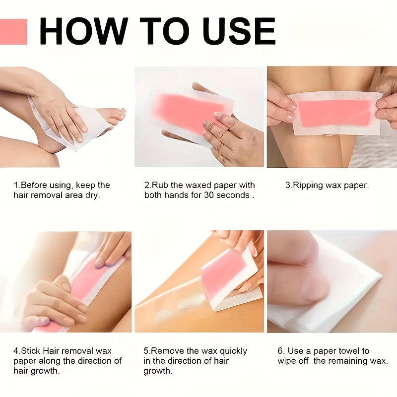 Watermelon-Flavored Wax Strips for Instant Hair Removal, Providing Quick And Painless Results Without Leaving Dark Spots, Ensuring Long-Lasting Smoothness. Suitable for Hair Removal on The Lips, Face, Hands, Feet, Underarms